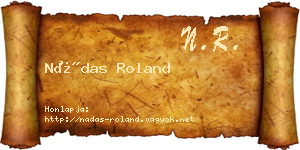 Nádas Roland névjegykártya