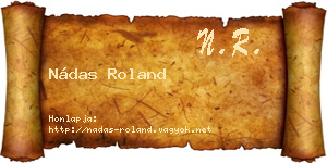 Nádas Roland névjegykártya
