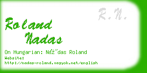 roland nadas business card